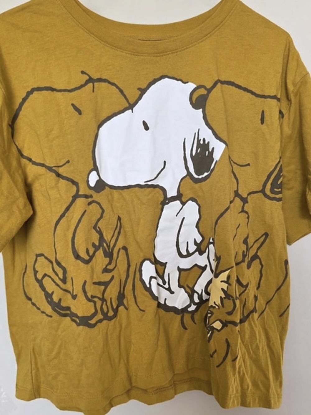 love tribe Peanuts Snoopy graphic tee Graphic Tee in Yellow Size Large
